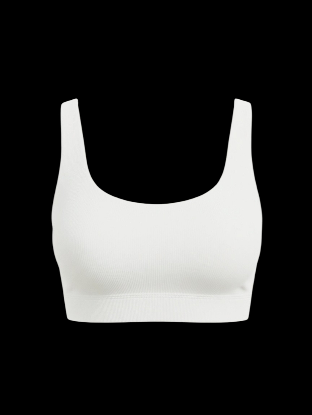 PACT Organic Cotton Seamless Scoop Neck White Comfort Bra Lined (Small Flaw)